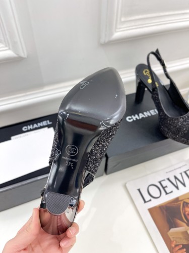 Chanel Womens Shoes Pumps Fashion Sandals Summer Design 9.5cm Heel Luxury Brand Design with Original Box