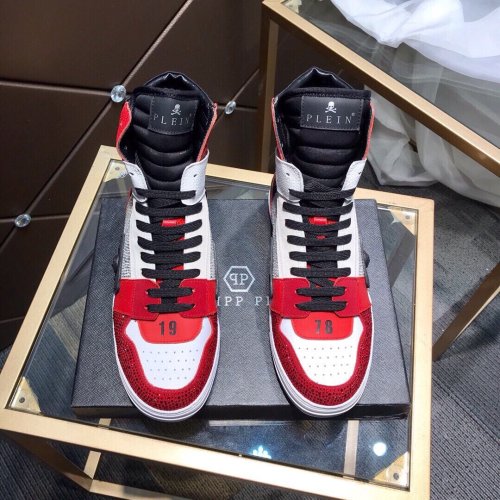 Philipp Plein Men Shoes High Top Sneaker Fashion Design Luxury Brand