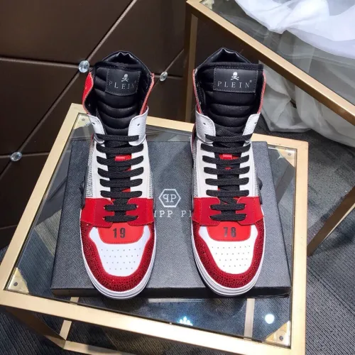 Philipp Plein Men Shoes High Top Sneaker Fashion Design Luxury Brand