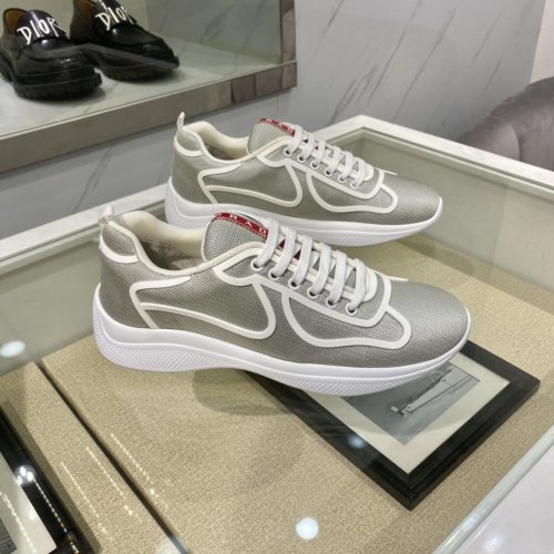 Prada Mens Shoes Sneakers Casual Shoes for Men Luxury Brand White Prada PRAX 1 sneakers with Original Box 4E3576_3LFV_F0009