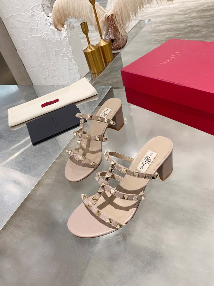 Valentino Women Shoes Mule Flip Flop Sandals ROMAN STUD SLIDE SANDAL IN QUILTED NAPPA with Original Box Luxury Brand