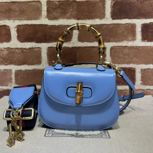 Gucci Womens Bags Handbags Shoulder Messenger Bags Luxury Brand Gucci Bamboo 1947 jumbo GG mini bag 686864 10ODT 4371 with Original Box