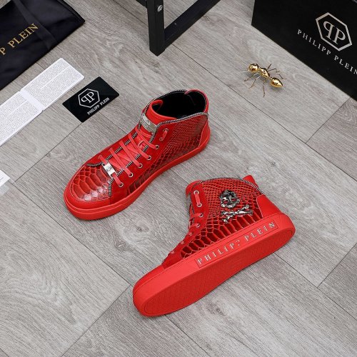 Philipp Plein Men Shoes High Top Sneaker Fashion Design Luxury Brand