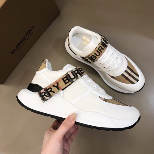 Burberry Womens Shoes Sneakers Fashion Type Luxury Brand Vintage Check Cotton Sneaker with Original Box