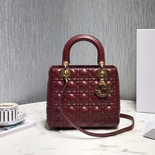 Dior Womens Bags Handbags Luxury Fashion MEDIUM LADY D-LITE BAG with Original Box