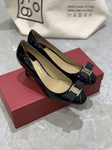 Salvatore Ferragamo Womens Shoes Pumps Luxury Brand Fashion Shoes For Wedding or Party with Original box 7cm Heel