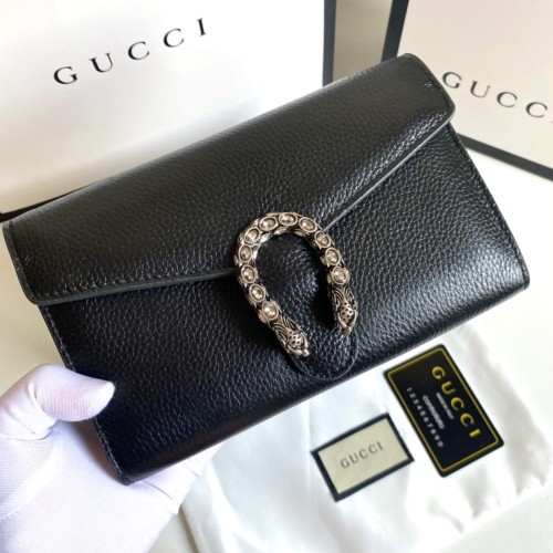 Gucci Womens Bags Crossbody Shoulder Messenger Bags Luxury Brand Dionysus GG Supreme chain wallet ‎401231 KHNSN 8642 with Original Box