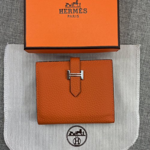 Hermes Womens Mens Wallets Purse Card Holder Leather Design Coin Bag with Original Box
