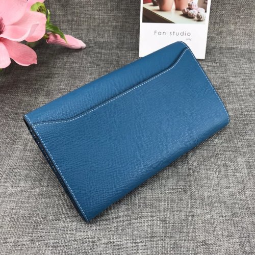 Hermes Womens Mens Wallets Purse Card Holder Leather Long Design Coin Bag with Original Box