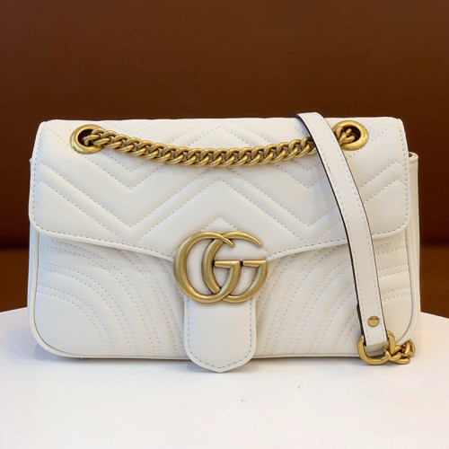 Gucci Womens Bags Shoulder Messenger Bag Luxury Brand Gucci GG Marmont matelassé small bag with Original Box 443497 DTDIT 9022