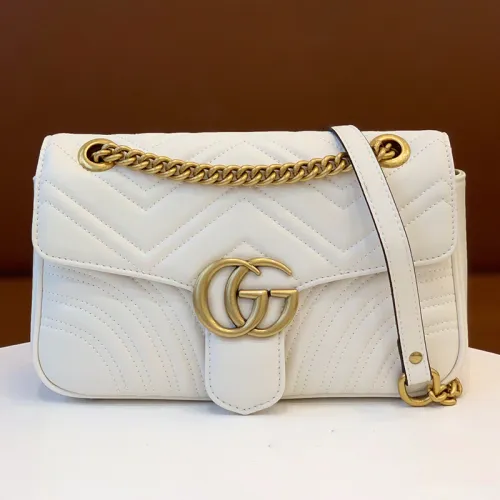 Gucci Womens Bags Shoulder Messenger Bag Luxury Brand Gucci GG Marmont matelassé small bag with Original Box 443497 DTDIT 9022