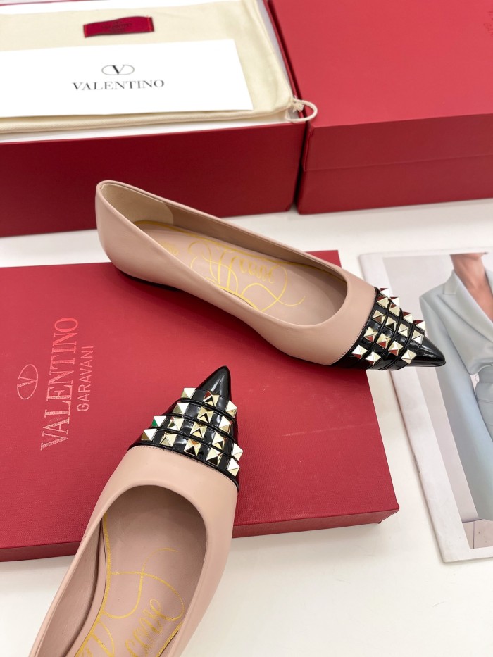 Valentino Womens Shoes ROCKSTUD SLINGBACK PUMP WITH SCULPTED HEEL IN KIDSKIN with Original Box