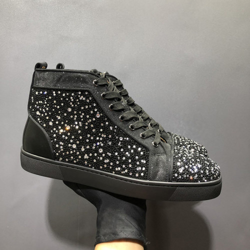 Christian Louboutin Mens Shoes Luxury Brand Red Bottom Design Louis Junior Spikes Flat with Original Box CL sneakers