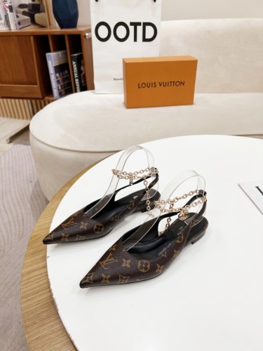Louis Vuitton Womens Shoes Sandals Slippers Leather Design Luxury Brand Fashion Sandals with Original Box