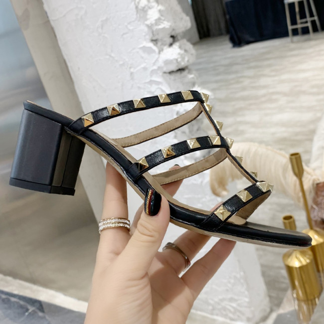 Valentino Women Shoes Mule Flip Flop Sandals ROMAN STUD SLIDE SANDAL IN QUILTED NAPPA with Original Box Luxury Brand