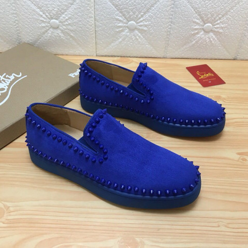 Christian Louboutin Mens Shoes Luxury Brand Red Bottom Design Pik Boat Mens Flat