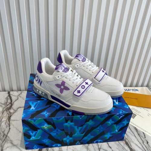 Louis Vuitton Men Shoes Fashion Sneakers Design Luxury Brand LV TRAINER SNEAKER with Original Box