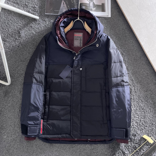 Prada Mens Womens Winter Windprood Down Jackets Keep Warm 90% White Duck Down
