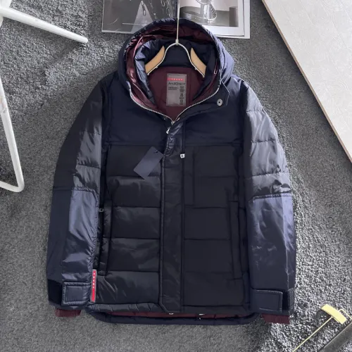 Prada Mens Womens Winter Windprood Down Jackets Keep Warm 90% White Duck Down