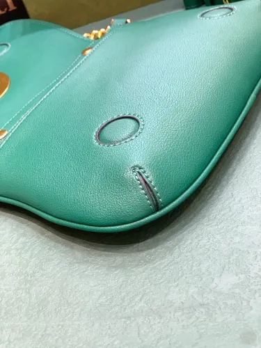 Gucci Womens Bags Shoulder Messenger Bag Luxury Brand Gucci Blondie shoulder bag in emerald green leather with Original Box 699268 UXX0G 3120