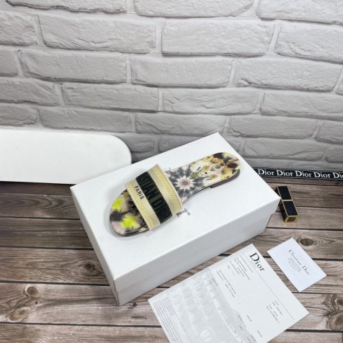 Dior Women Shoes Mule DWAY SLIDE Luxury Brand Womens Sandals Slippers with Original Box