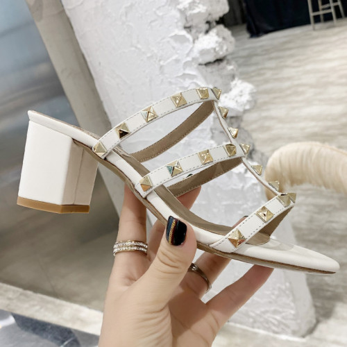 Valentino Women Shoes Mule Flip Flop Sandals ROMAN STUD SLIDE SANDAL IN QUILTED NAPPA with Original Box Luxury Brand