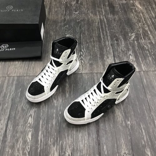 Philipp Plein Men Shoes High Top Sneaker Fashion Design Luxury Brand