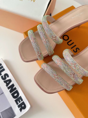 Louis Vuitton Womens Shoes Sandals Slippers Luxury Brand REVIVAL APPEAL MULE 1A93WI calf leather with Original Box 5.5cm Heel