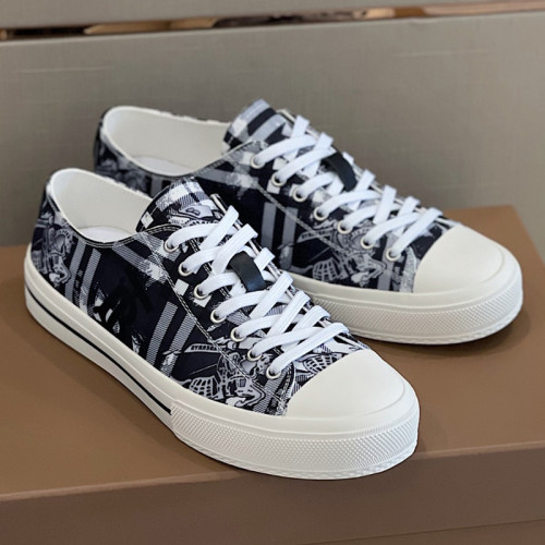 Burberry Men Shoes Fashion Luxury Brand Vintage Cotton Sneaker Casual Shoes for Men with Original Box