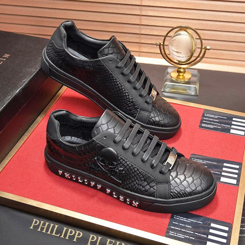 Philipp Plein Men Shoes Fashion Sneakers Lace-Up Design Luxury Brand Flat Casual Shoes for Men with Original Box