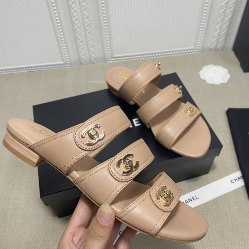Chanel Womens Shoes Flat Mules