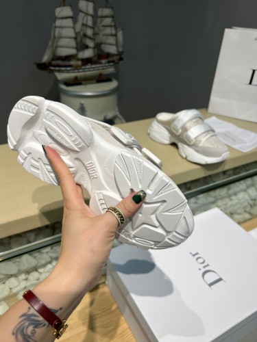 Dior Women Shoes Slippers SLIDE Luxury Brand D-WANDER SLIDE Deep Blue Dior Oblique Technical Fabric KCQ351OBY_S56B with Original Box