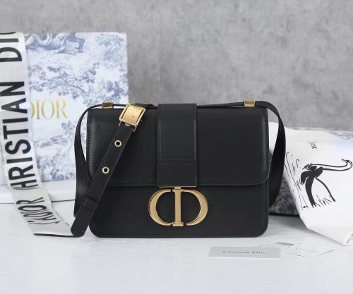 Dior Womens Bags Crossbody Bags Luxury Brand 30 MONTAIGNE BAG Black Box Calfskin M9203UMOS_M911 with Original Box