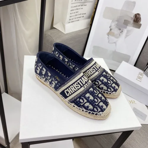 Dior Women Shoes Luxury Brand Design Dior Espadrille Nude Mesh Embroidery Womens Shoes with Original Box