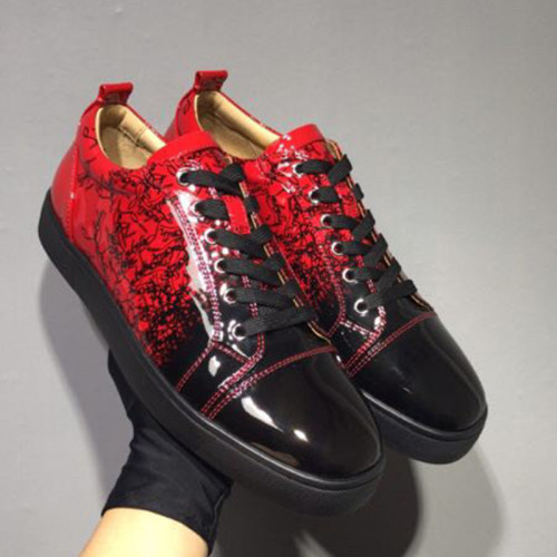 Christian Louboutin Mens Shoes Luxury Brand Red Bottom Design Louis Junior Spikes Flat with Original Box CL sneakers