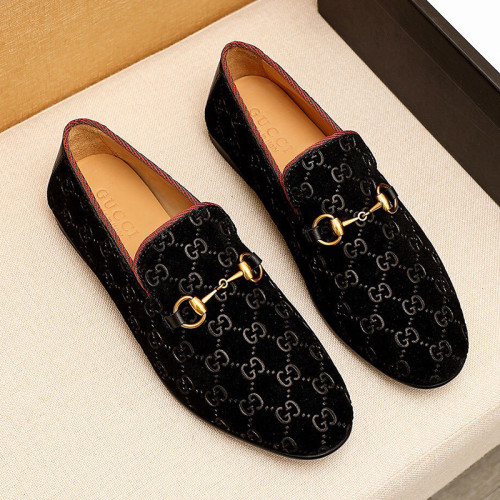 Gucci Mens Shoes Leather Design Luxury Brand Business Dress Shoes for Men with Original Box