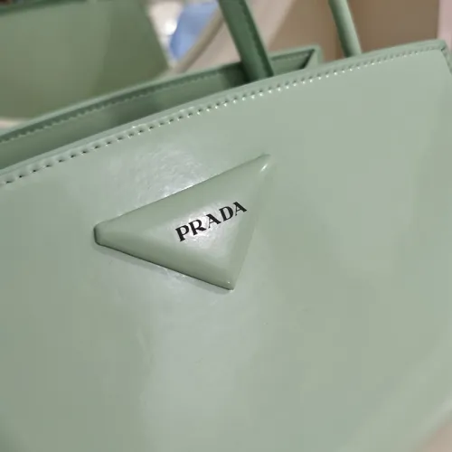 Prada Mens Bags Shoulder Messenger Bags Luxury Brand Prada Brushed leather handbag