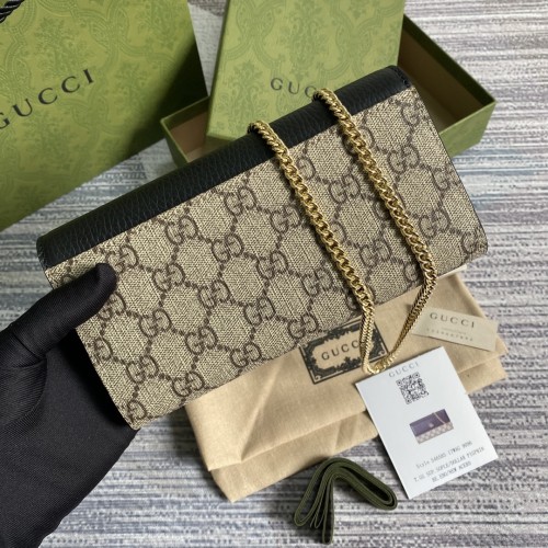 Gucci Womens Mens Bags Wallets Luxury Brand GG Marmont chain wallet with Original Box 546585 17WAG 1283