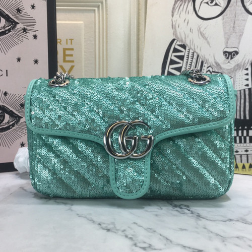 Gucci Womens Bags Shoulder Messenger Bag Luxury Brand Gucci GG Marmont matelassé mini bag with Original Box 446744 UM8AN 1711