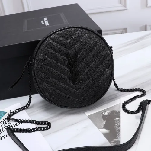 Saint Laurent YSL Womens Bag Designer Luxury Brand Women Shoulder Messenger Bags with Original Box Vinyle Round Messenger Bags
