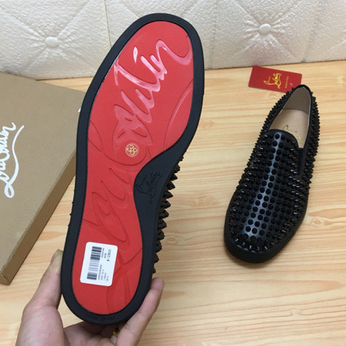 Christian Louboutin Mens Shoes Luxury Brand Red Bottom Design Roller-Boat Mens Flat 3120490CM53