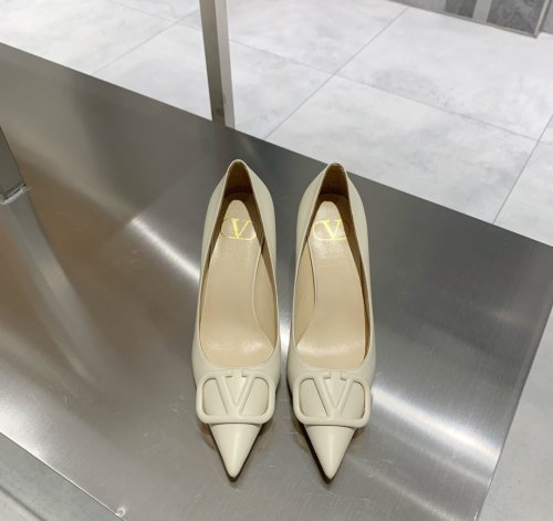 Valentino Women Shoes Mule Flip Flop Sandals VLOGO SIGNATURE CALFSKIN PUMP 80MM Luxury Brand with Original Box