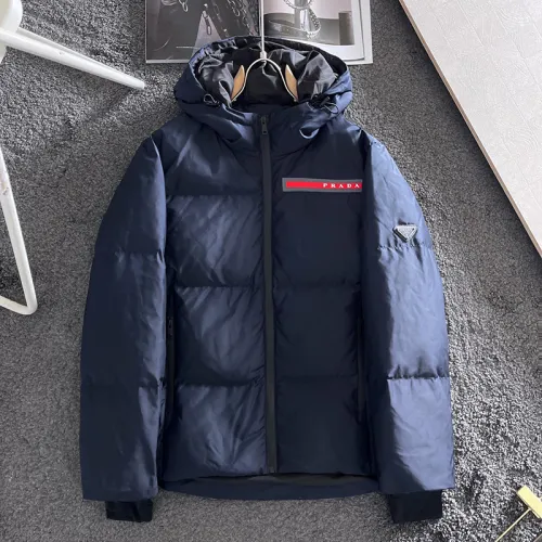 Prada Mens Womens Winter Windprood Down Jackets Keep Warm 90% White Duck Down