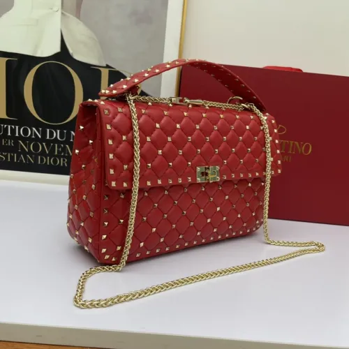 Valentino Womens Bags Crossbody Bags Handbags Luxury Brand LARGE ROCKSTUD SPIKE NAPPA LEATHER BAG with Original Box