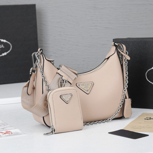 Prada Men Womens Shoulder Bags with Original Box 1BH204_R064_F0F24_V_V1L Luxury Brand Prada Re-Edition 2005 Saffiano leather bag
