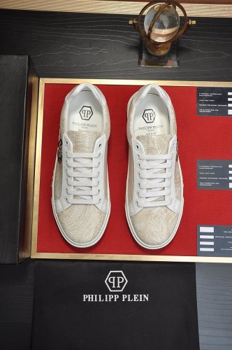 Philipp Plein Men Shoes Sneakers Low Top Sneaker Fashion Design Luxury Brand with Original Box
