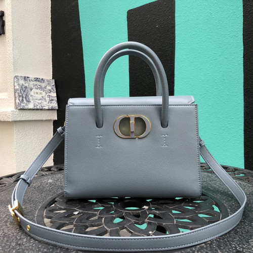 Dior Womens Bag Handbag MEDIUM ST HONORÉ TOTE Cloud Blue Grained Calfskin M9321UMBA_M991