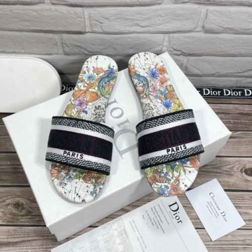 Dior Women Shoes Mule DWAY SLIDE Luxury Brand Womens Sandals Slippers with Original Box