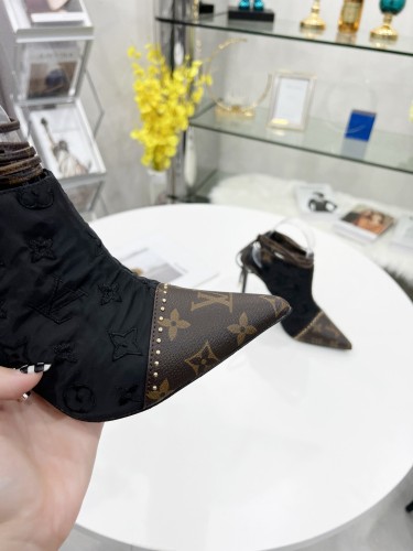 Louis Vuitton Womens Shoes Pumps Sandals Slippers Leather Design Luxury Brand Summer Fashion Sandals with Original Box 9.5cm Heel