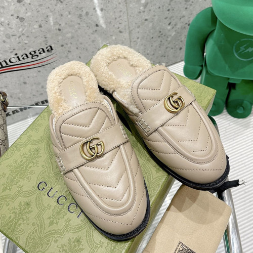 Gucci Womens Shoes Casual Loafers Design Luxury Brand Leather Princetown with Original Box